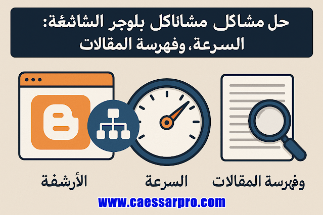حل مشاكل بلوجر الشائعة: الأرشفة والسرعة والفهرسة