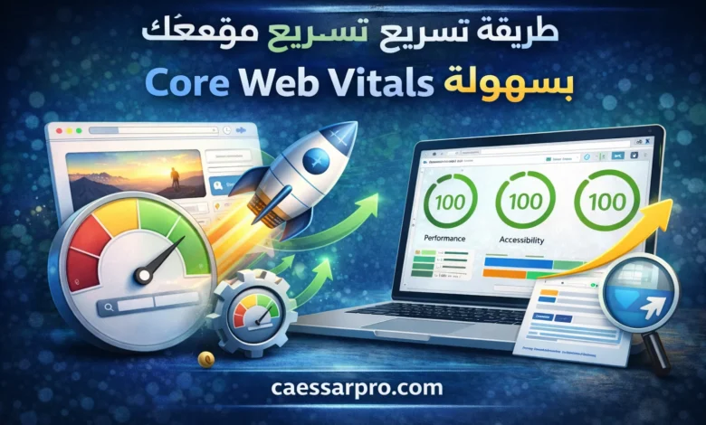 تسريع الموقع وتحسين Core Web Vitals للمبتدئين