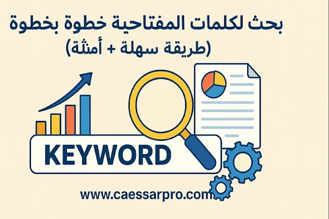 بحث الكلمات المفتاحية خطوة بخطوة مع أمثلة