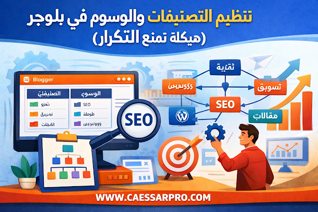 تنظيم التصنيفات والوسوم في بلوجر للسيو