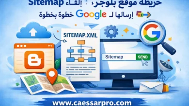 خريطة موقع بلوجر: إنشاء Sitemap وإرسالها لجوجل