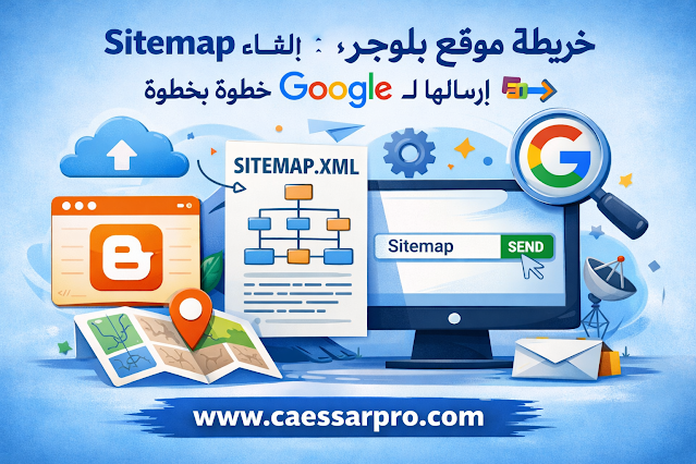 خريطة موقع بلوجر: إنشاء Sitemap وإرسالها لجوجل